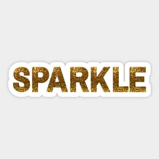 Sparkle font gold Sticker